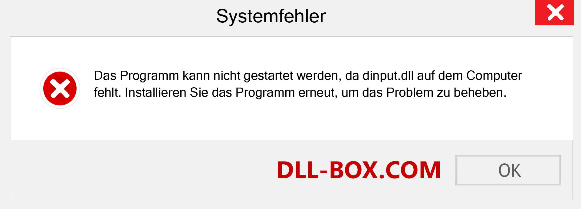 dinput.dll-Datei fehlt?. Download für Windows 7, 8, 10 - Fix dinput dll Missing Error unter Windows, Fotos, Bildern