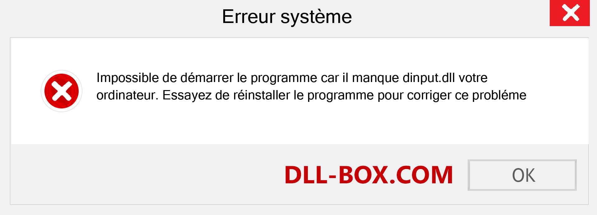 Le fichier dinput.dll est manquant ?. Télécharger pour Windows 7, 8, 10 - Correction de l'erreur manquante dinput dll sur Windows, photos, images